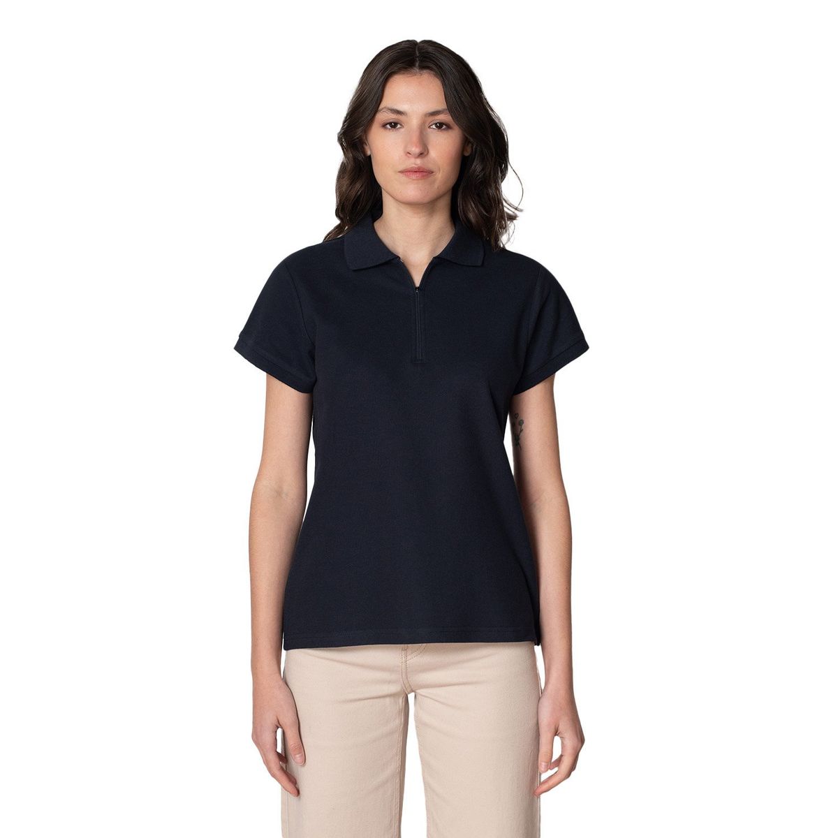 INDUSBORD - Polera Piqué Mujer Premium MC Con Cierre Indusbord® Uv+pro.-