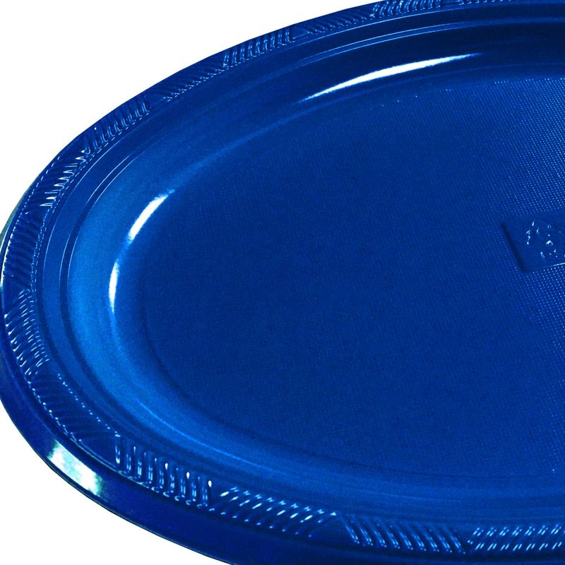 GENERICO - BANDEJA OVALADA GRANDE AZUL X3 UNI