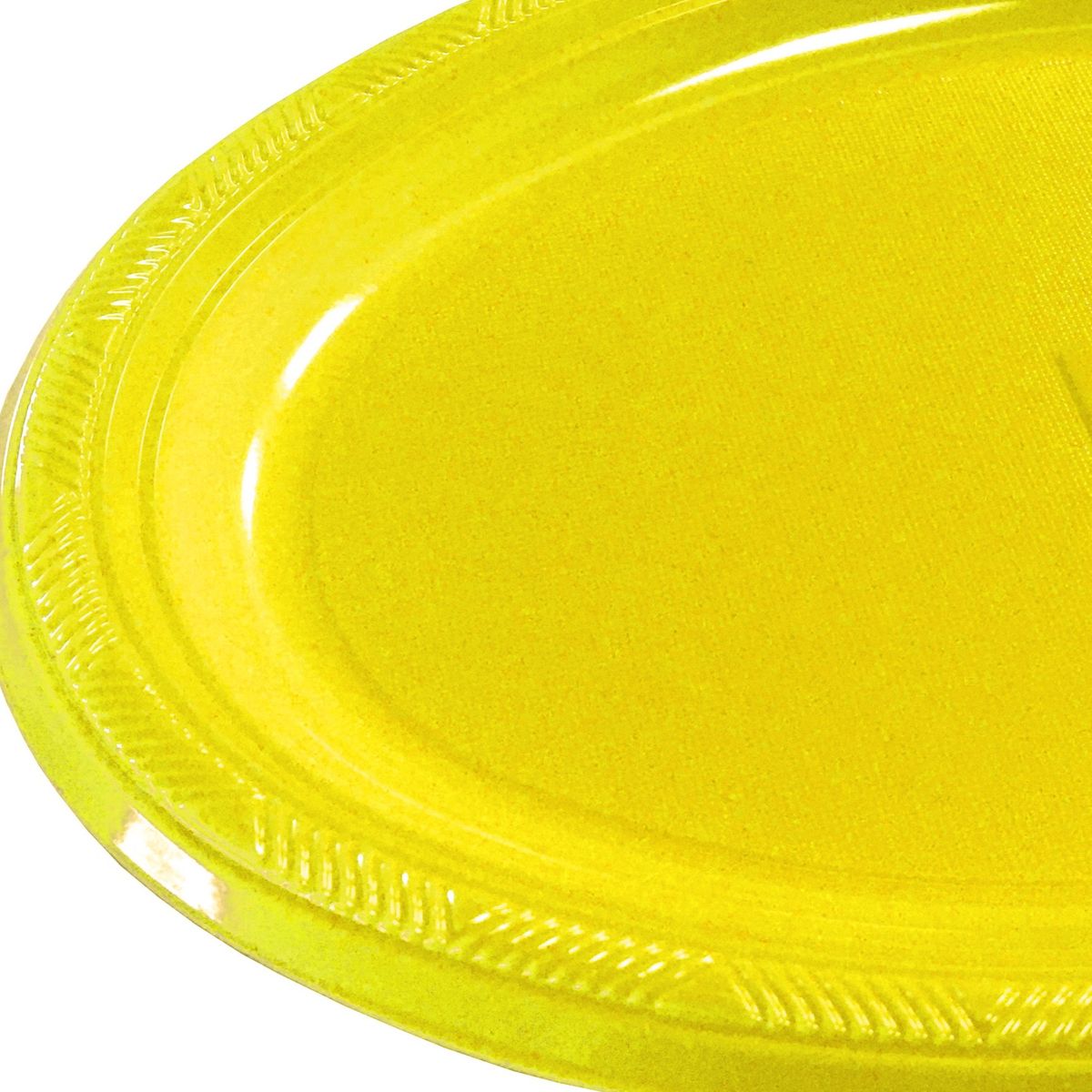 GENERICO - BANDEJA OVALADA GRANDE AMARILLO X3 UNI