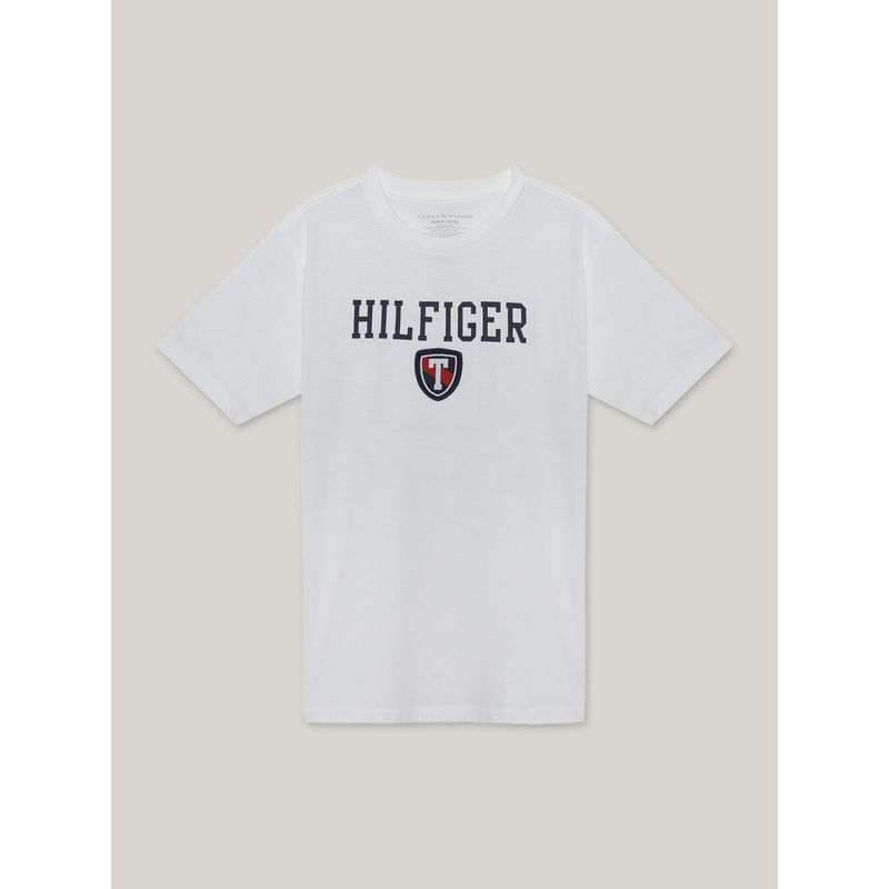 TOMMY HILFIGER - Polera De Niño Freshmen Con Logo Blanco Tommy Hilfiger