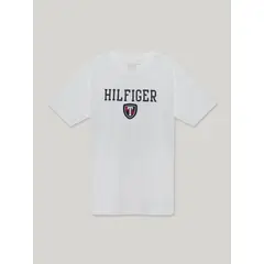 TOMMY HILFIGER - Polera De Niño Freshmen Con Logo Blanco