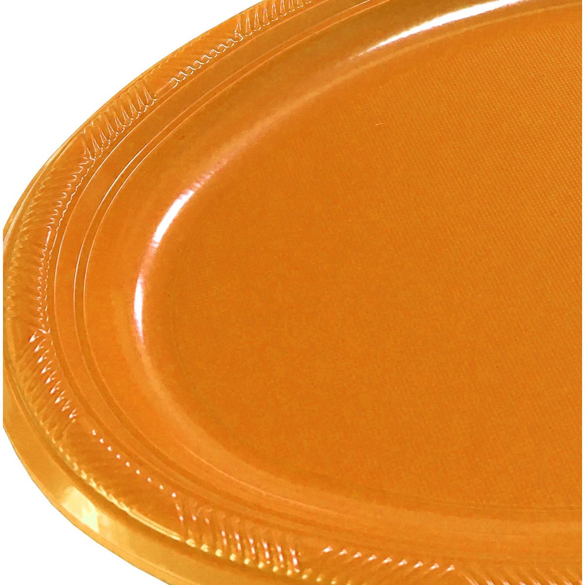 GENERICO - BANDEJA OVALADA GRANDE NARANJO X3 UNI