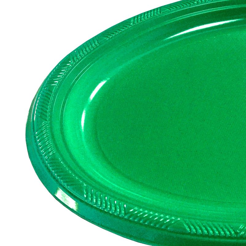 GENERICO - BANDEJA OVALADA GRANDE VERDE X3 UNI