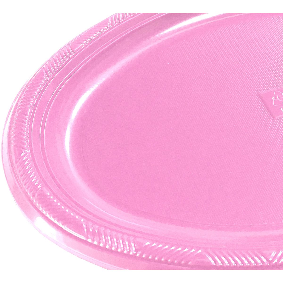 GENERICO - BANDEJA OVALADA GRANDE ROSADO X3 UNI