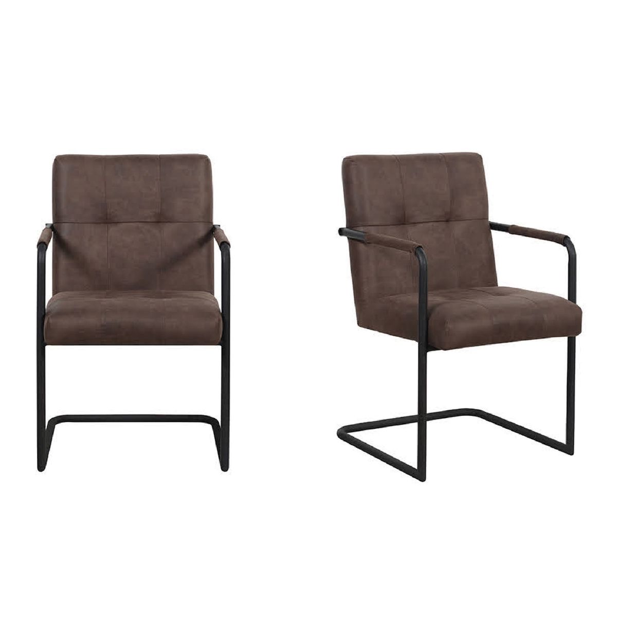 WHITE MARKET - Pack x 2 Sitial Paula Café Oscuro