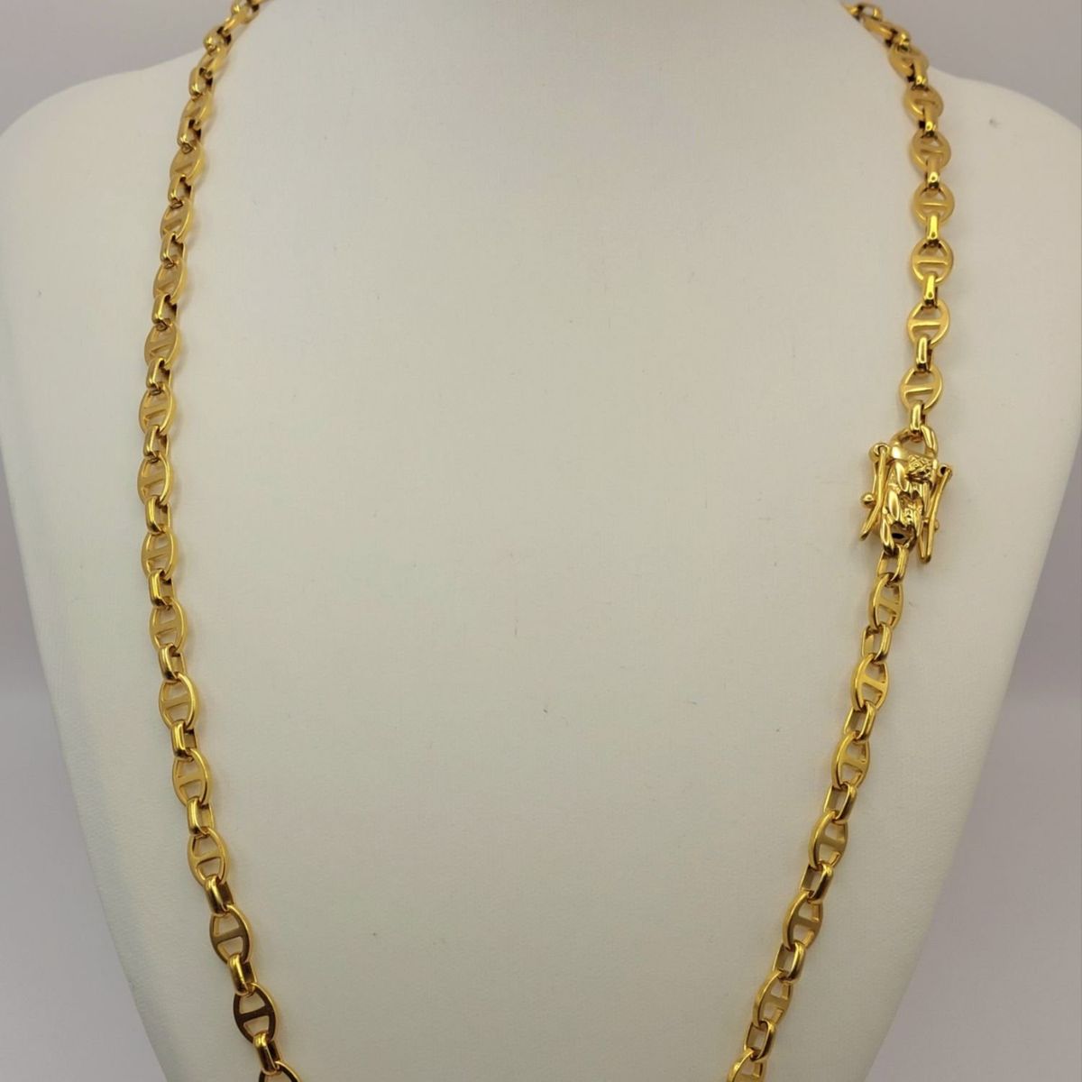 GENERICO - Cadena ORO LAMINADO 18K Tejido ANCLA Con BROCHE CAJÓN