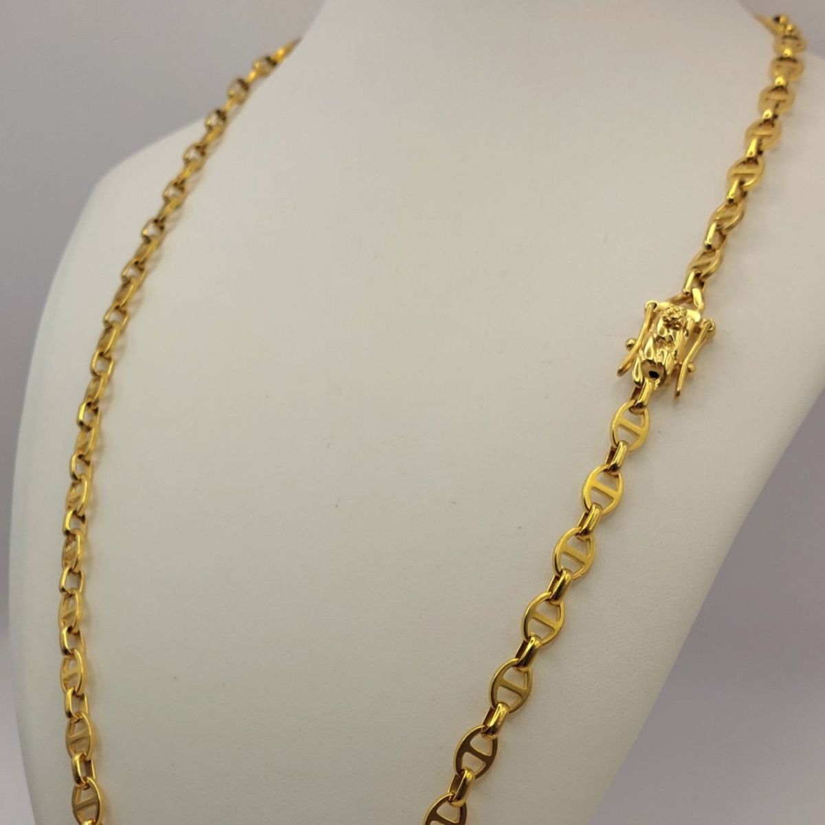 GENERICO - Cadena ORO LAMINADO 18K Tejido ANCLA Con BROCHE CAJÓN