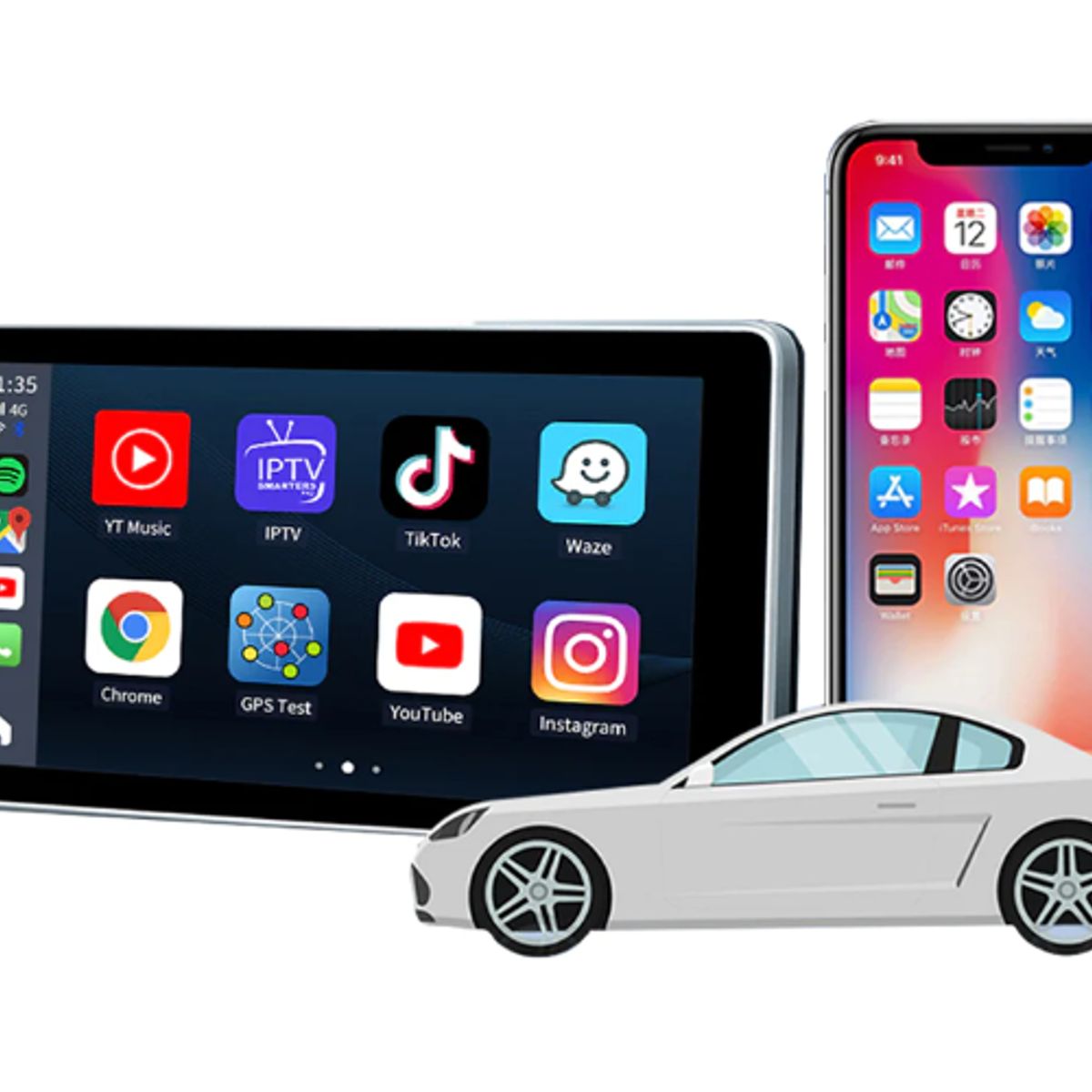 GENERICO - Carlinkit Adaptador Android 13 Carplay Android auto 8+128GB