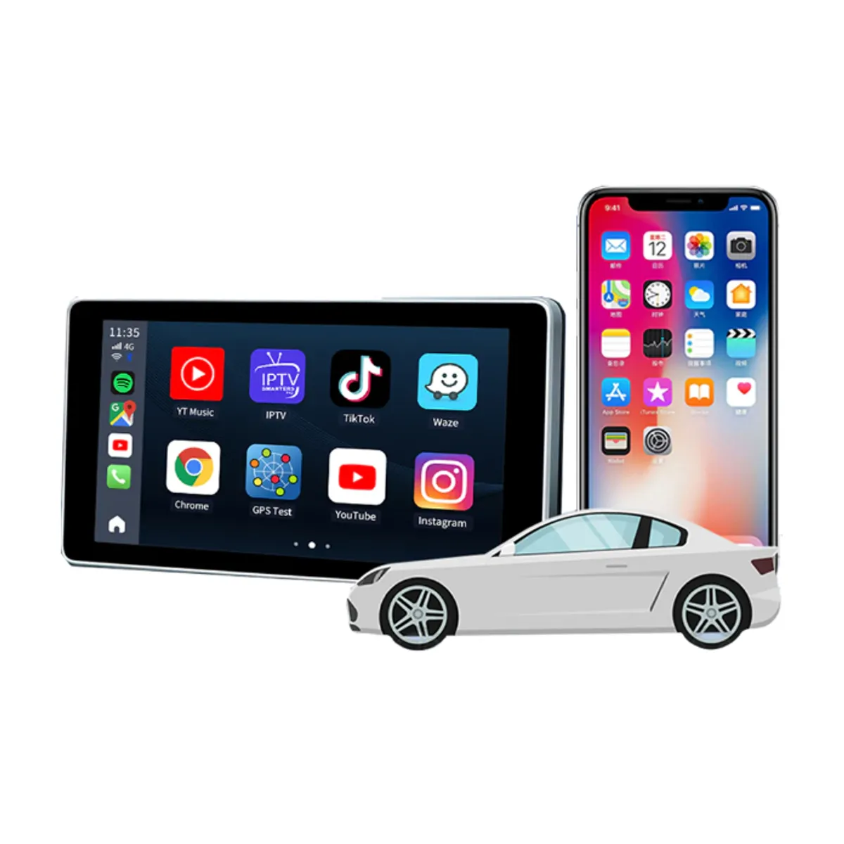 GENERICO - Carlinkit Adaptador Android 13 Carplay Android auto 8+128GB
