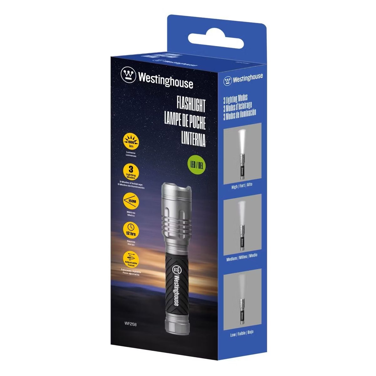 WESTINGHOUSE - Linterna Westinghouse De 1000 Lumen Wf258 Con Zoom 150 Mts