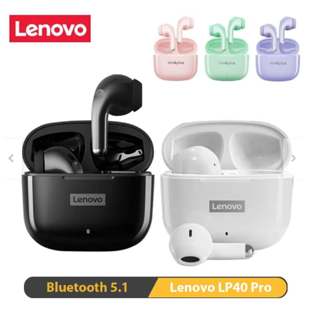LENOVO - Audífonos Inalámbricos Lenovo Livepods Lp40 Pro Rosado