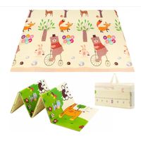 Alfombra Anti Golpes Tapete Bebe Plegable Reversible Juego