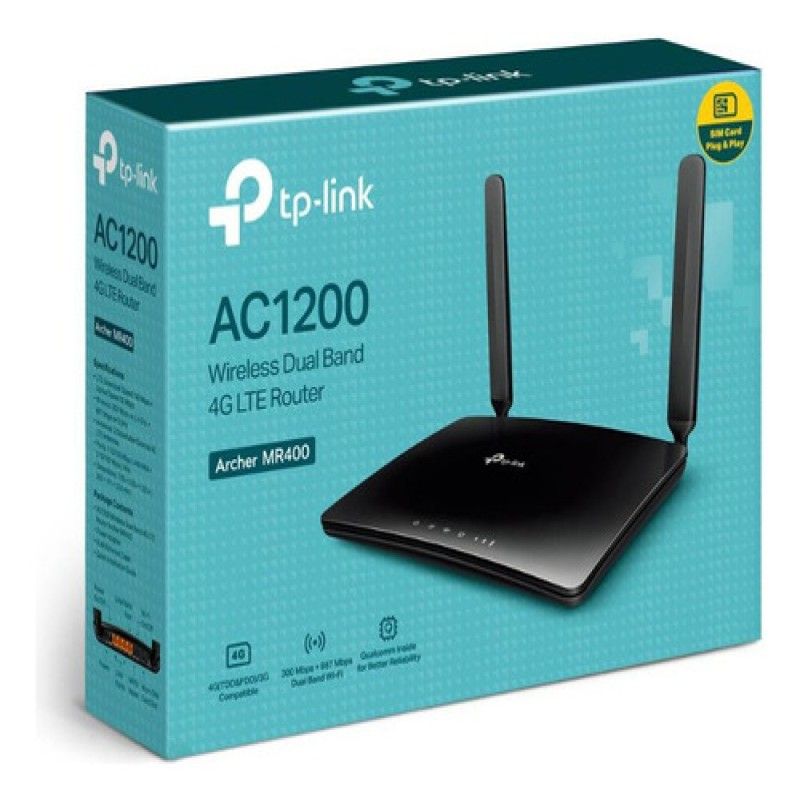 TP LINK - Router 4g Lte Inalámbrico Tplink Ac1200 Archer Mr400