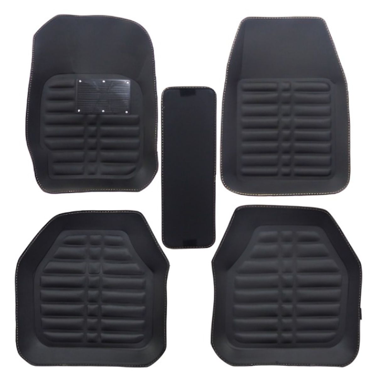 OEM - ALFOMBRA PARA AUTO ECO CUERO SET X 5 PCS COLOR NEGRO