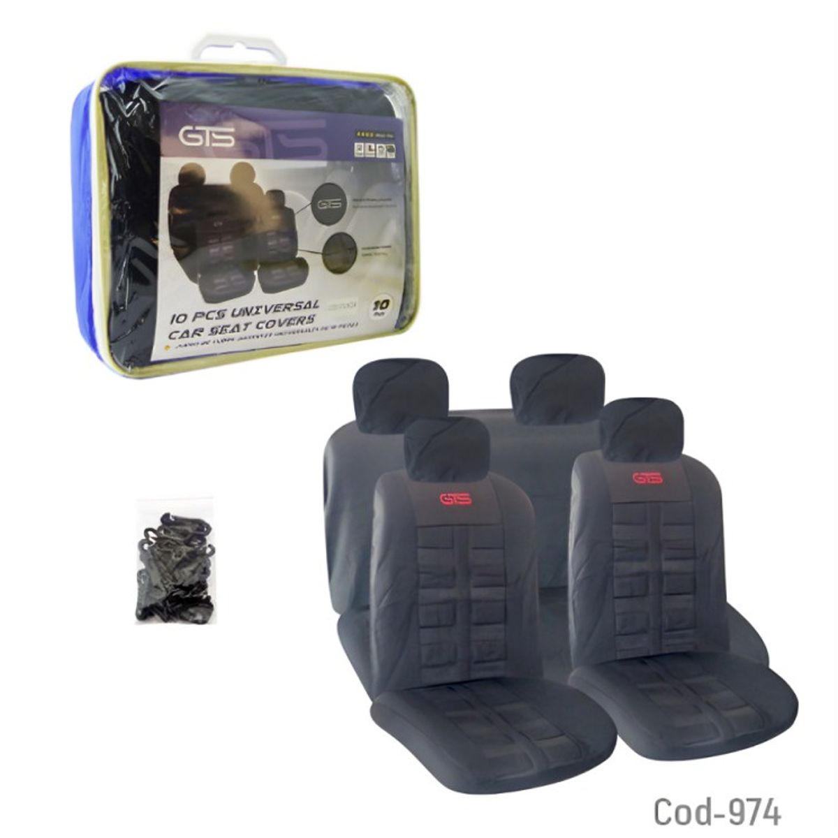 OEM - FUNDA PARA ASIENTO DE AUTO GTS ACOLCHADA 10 PCS