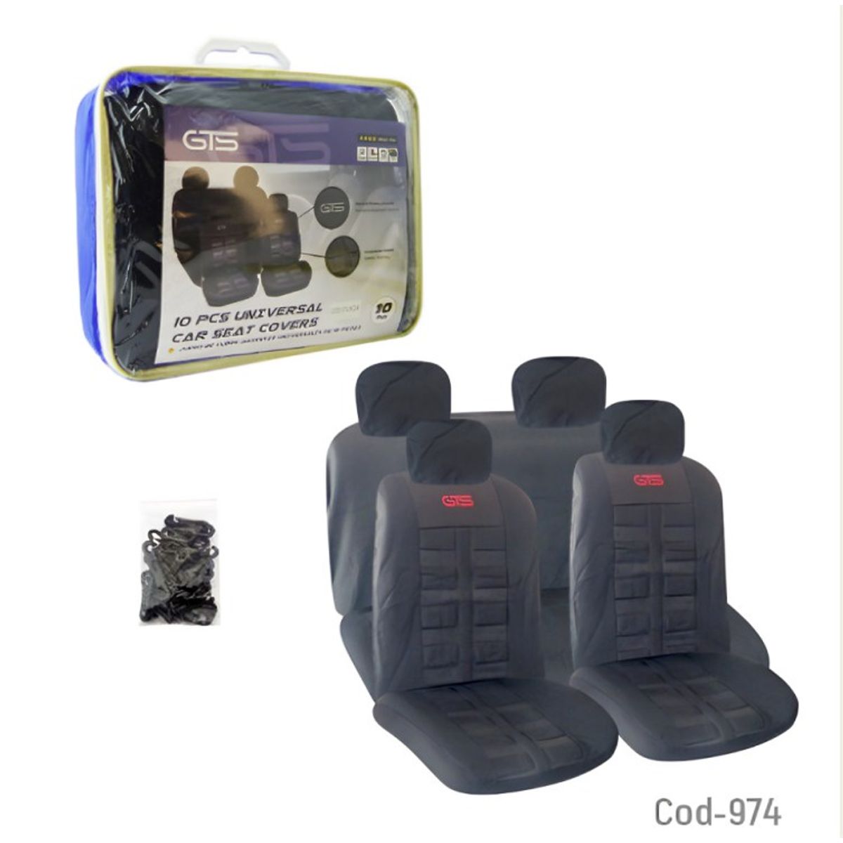 OEM - FUNDA PARA ASIENTO DE AUTO GTS ACOLCHADA 10 PCS