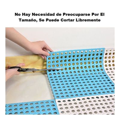 Imagen 2 del producto 6 Baldosa Alfombrilla Baño Ducha Drenaje Antidesliz Ventosa