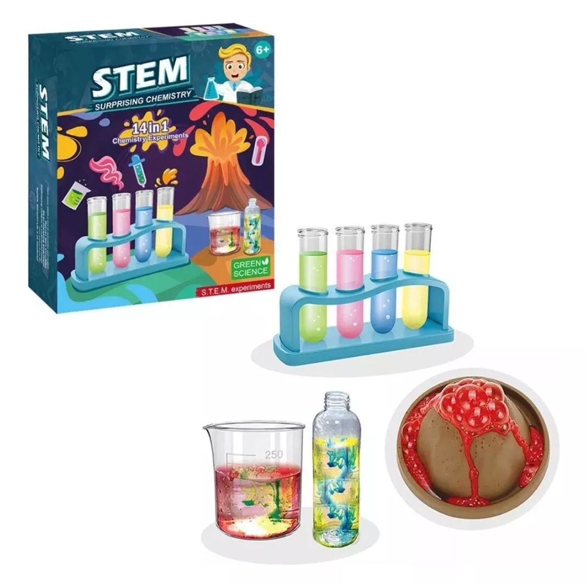 GENERICO - Juego De Quimica Ciencias Para Niños 14 Experimentos En 1