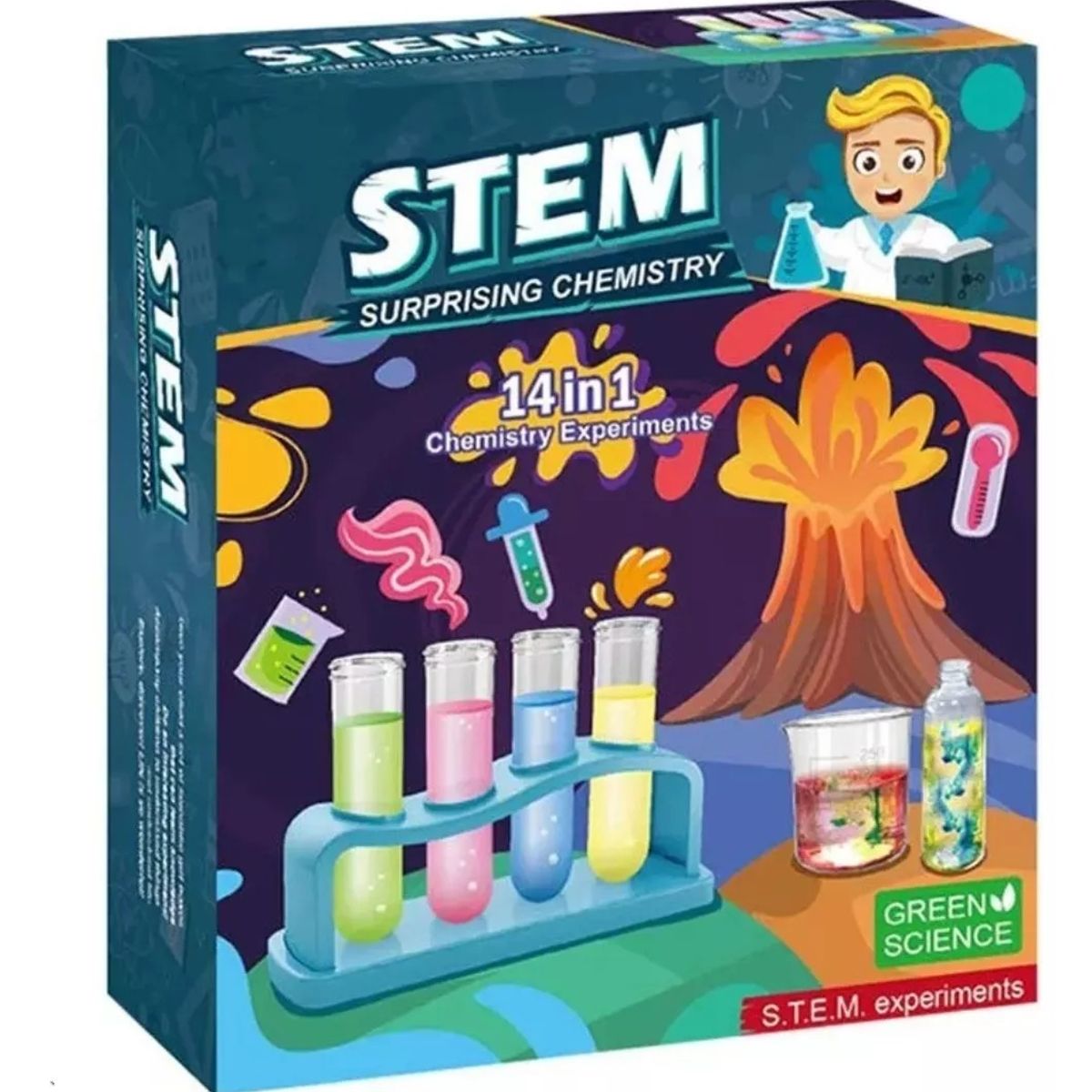 GENERICO - Juego De Quimica Ciencias Para Niños 14 Experimentos En 1