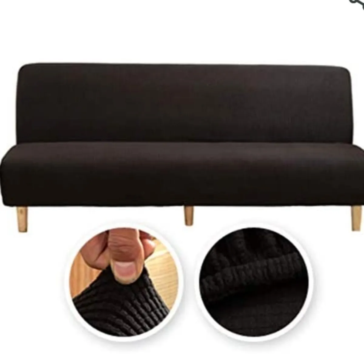 GENERICO - Funda Cubre FUTON elasticada textura GRUESA CUADRILLE