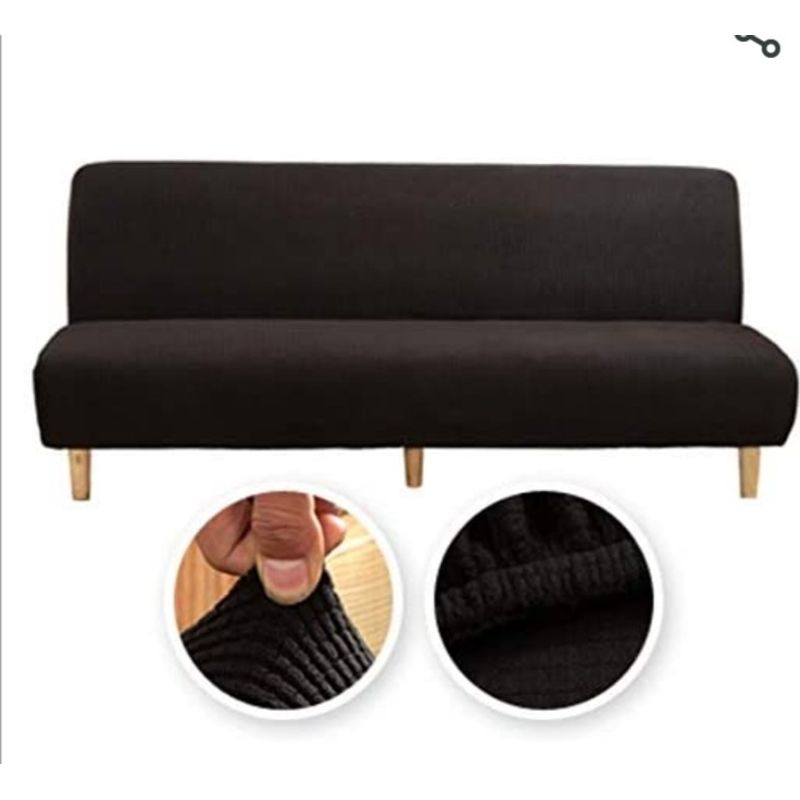GENERICO - Funda Cubre FUTON elasticada textura GRUESA CUADRILLE