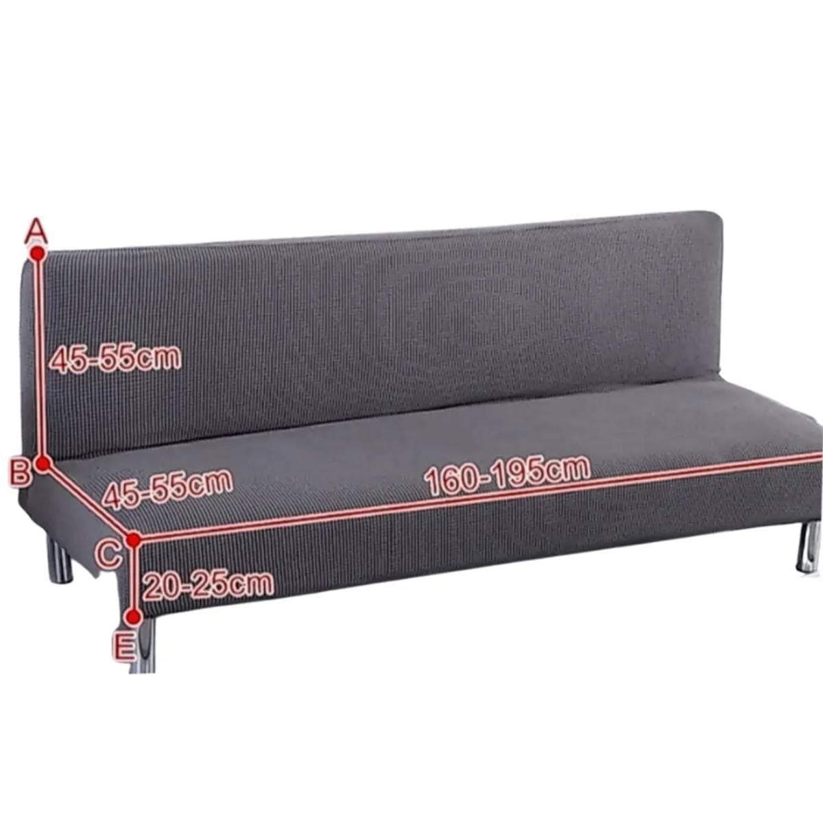 GENERICO - Funda Cubre FUTON elasticada textura GRUESA CUADRILLE