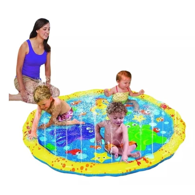 GENERICO - Alfombra Inflable Lanza Agua Con Rociador Piscina Niños