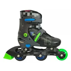 BESTOYS - Patines 2 En 1, 3 Ruedas Apache Negro Ajustable T30 A 33