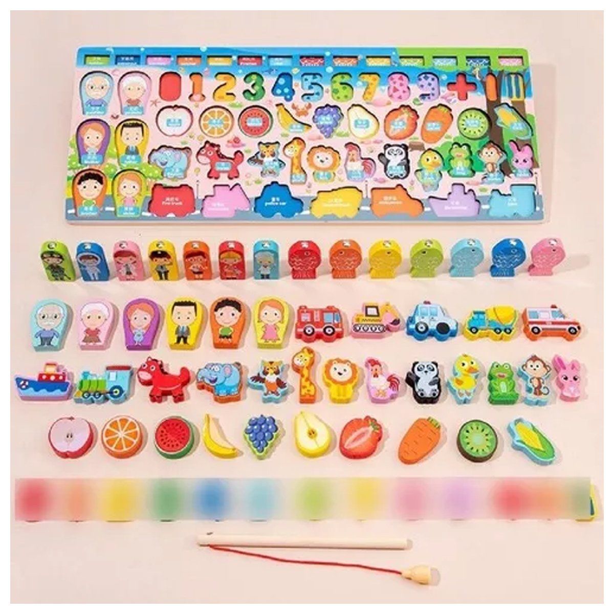 GENERICO - Madera Educativa Tabla Didáctica Montessori