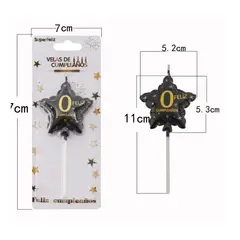 GENERICO - VELAS DE CUMPLEAÑOS ESTRELLAS 11 CM X 5 CM
