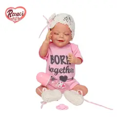 LSABEL RENACI - Muñeca Rebirth Girl Cerrados Vestida Rosa 55cm