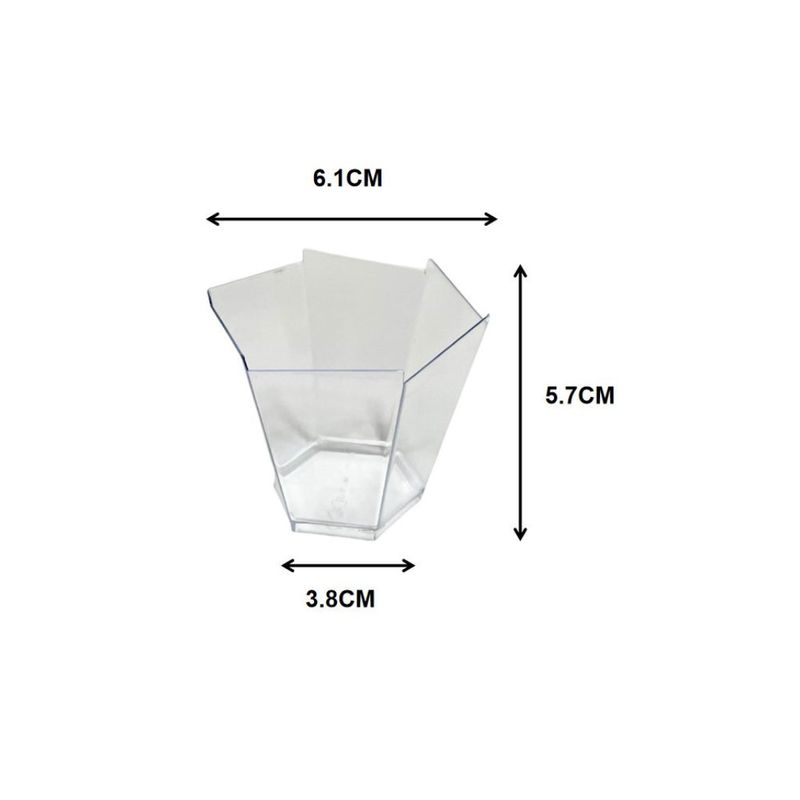 GENERICO - VASOS ACRILICOS 6 CM X 5 CM X 3 CM