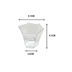 GENERICO - VASOS ACRILICOS 6 CM X 5 CM X 3 CM