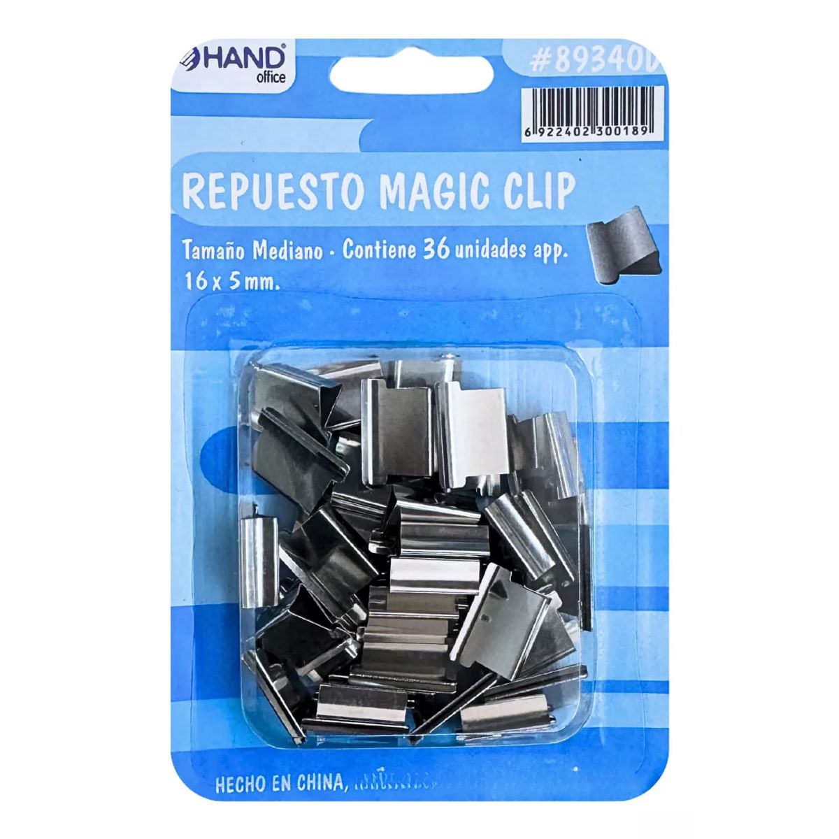 HAND - Repuesto Magic Clip 36 Unidades 16x5 mm Hand