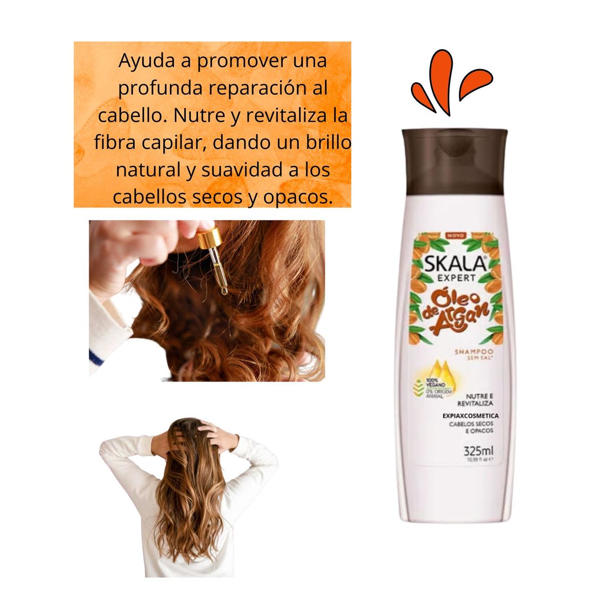 SKALA - Shampoo  Skala Oleo De Argán  325ml Repara Nutre Brillo