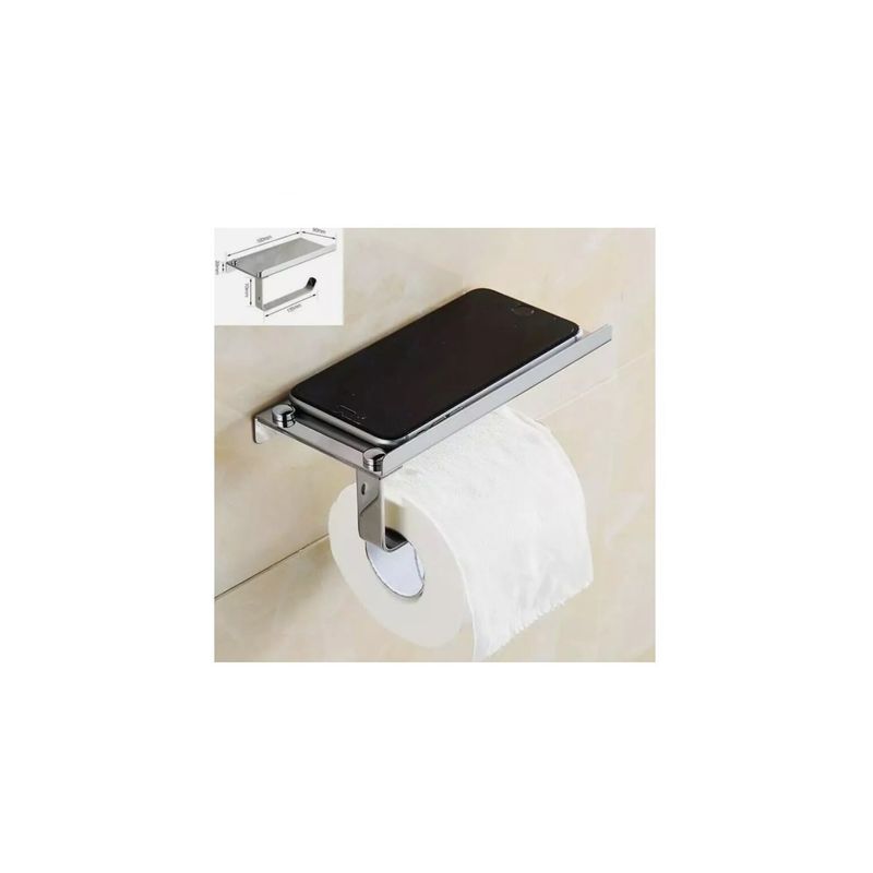 GENERICO - Porta Rollo Papel Higiénico Confort Soporte Celular Premium