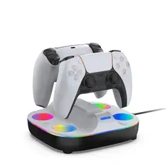 DOBE - Base de carga rápida de apagado automático Para PS5 colores RGB