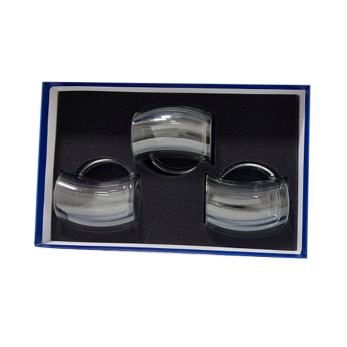 PERFECT CLASS - Set 3 Tazones Curvos 260ml Doble Pared