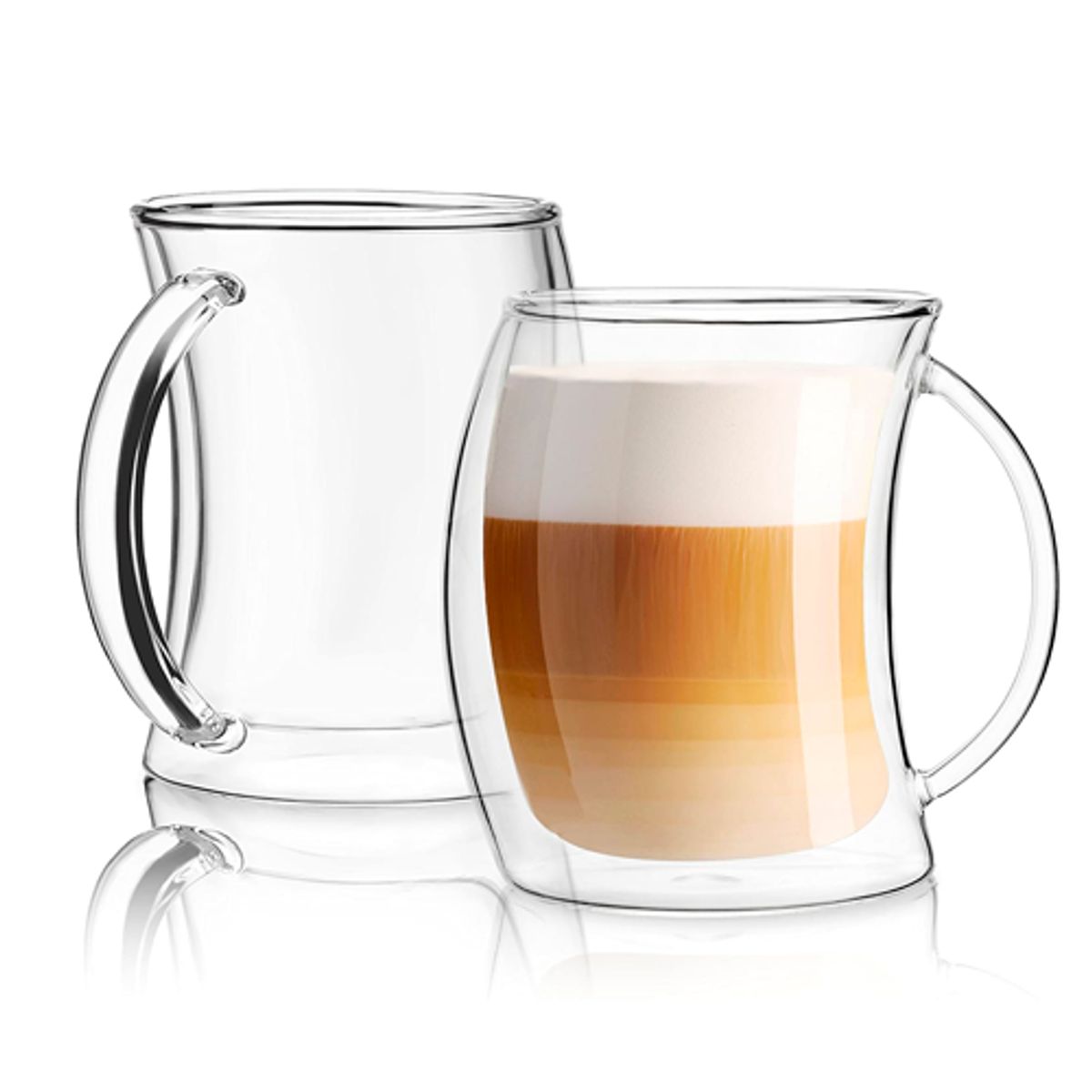 PERFECT CLASS - Set 3 Tazones Curvos 260ml Doble Pared