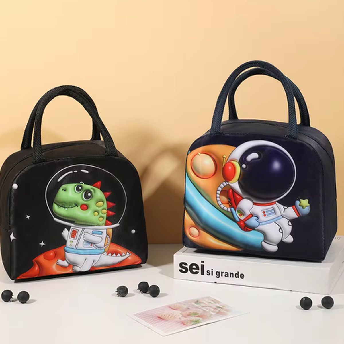 GENERICO - Lonchera Térmica Diseño de Astronauta -Mantén tus Alimentos Frescos