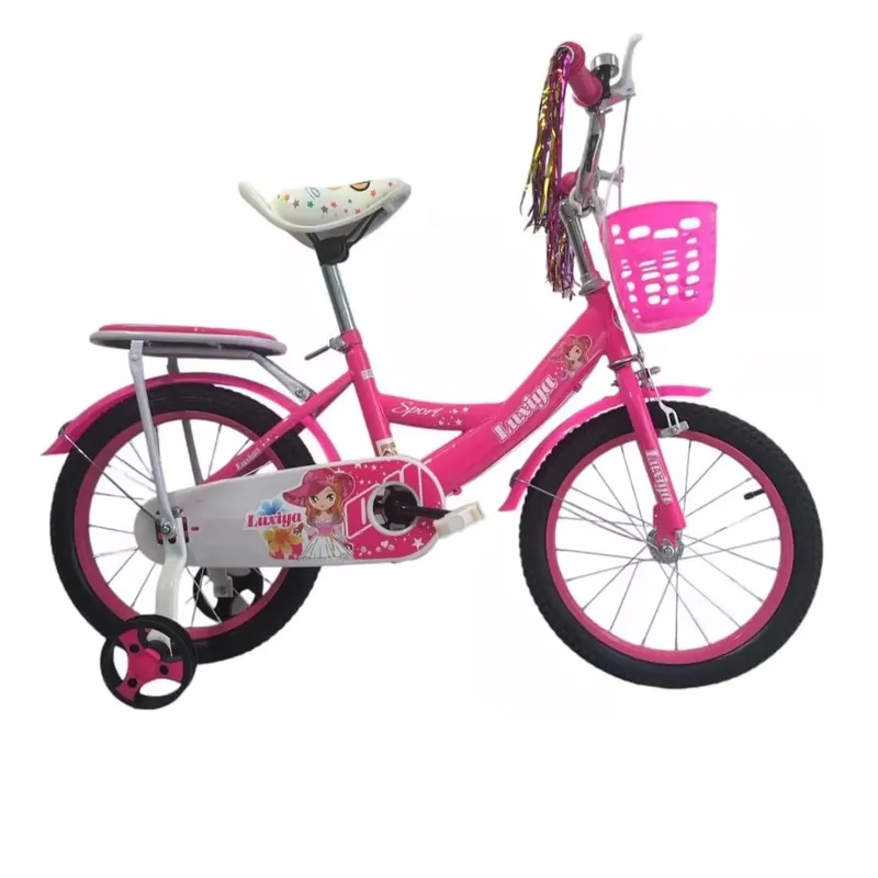 GENERICO - Bicicleta Aro 16 Con Ruedas De Aprendizaje Niñas Fucsia