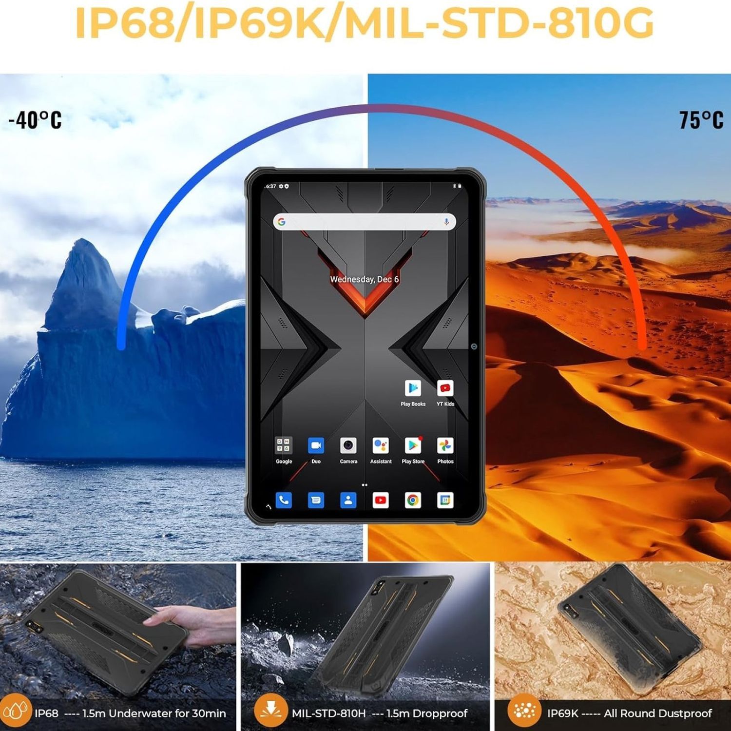 DOOGEE Hotwav R7 - Tablet 4G Indestructible - IP68 Militar Para