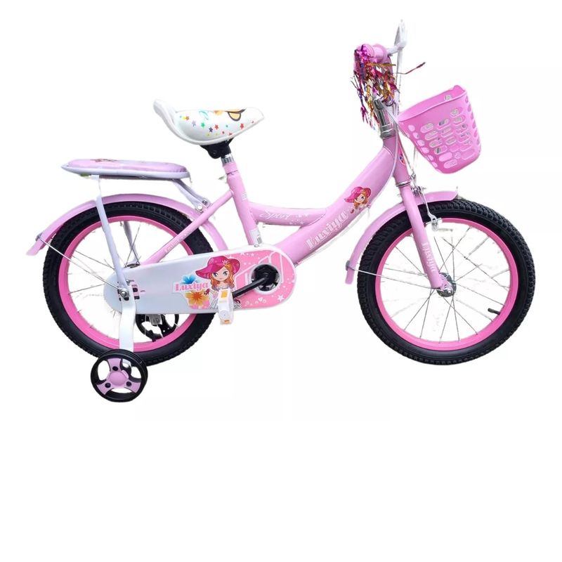 GENERICO - Bicicleta Aro 16 Con Ruedas De Aprendizaje Rosada