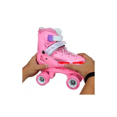 Imagen 2 del producto Patines 4 Ruedas Ajustables Rosado XS 26-29 Mas Protecciones