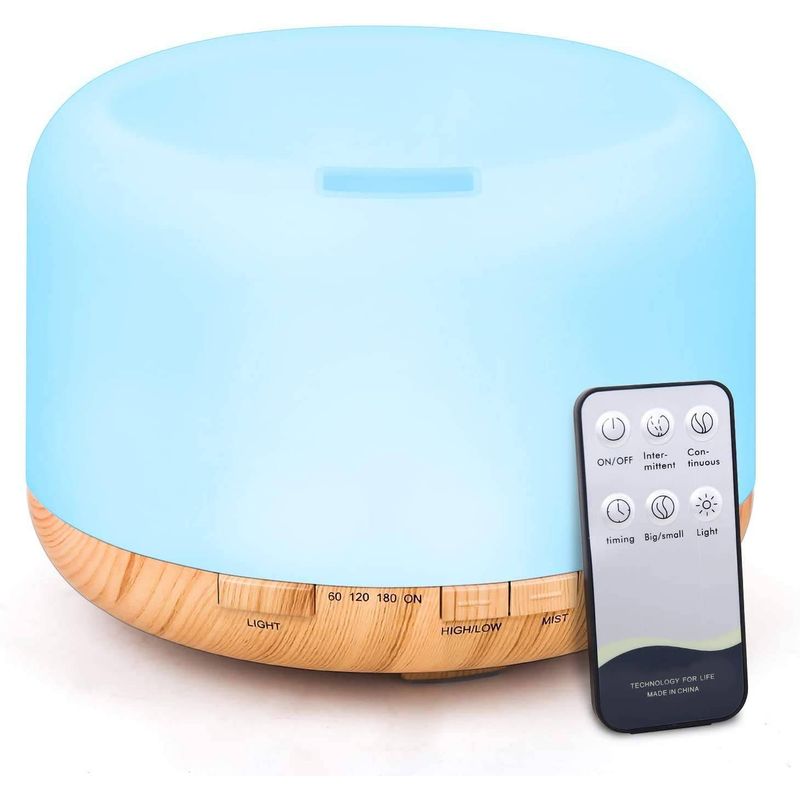 GENERICO - Humidificador Difusor Esencia Madera 500ml Control Remoto