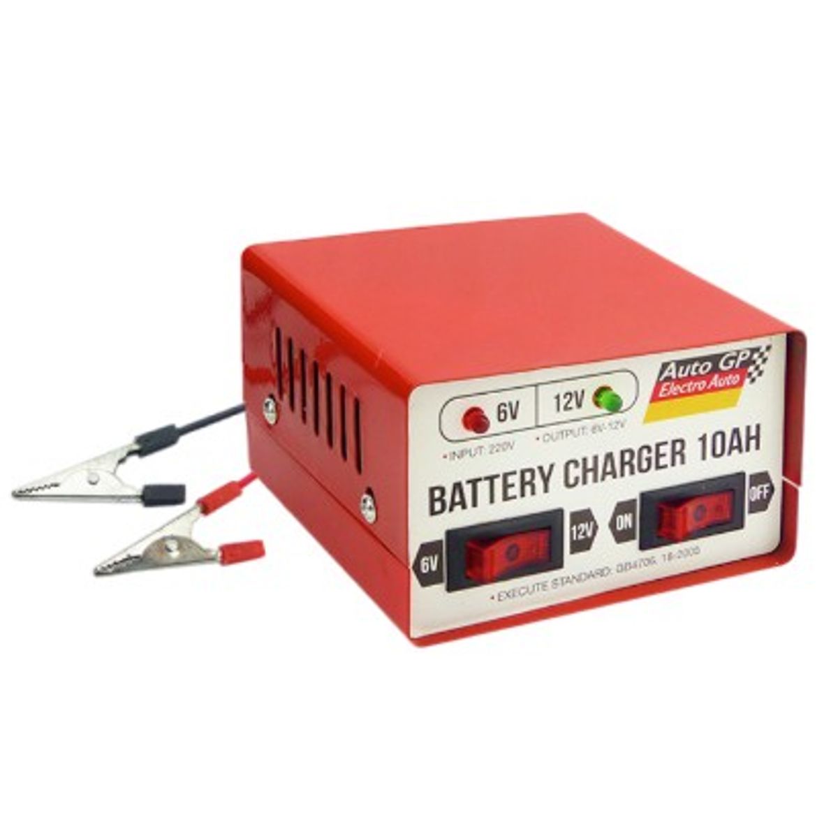 OEM - CARGADOR DE BATERIA 10 AMP AUTOGP 6-12 VOLT ALTA CALIDAD