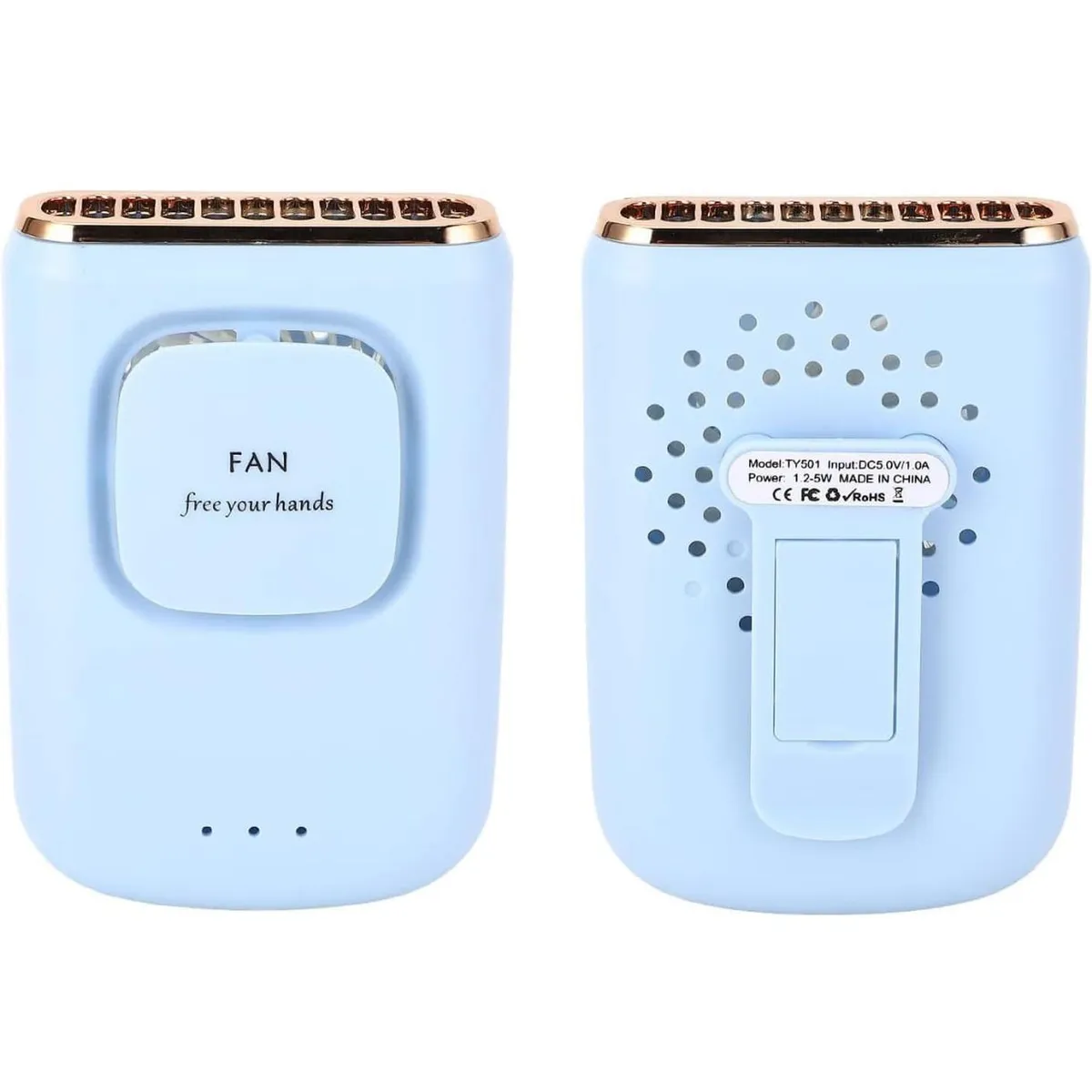 GENERICO - Ventilador De Cuello Colgante Portátil Recargable