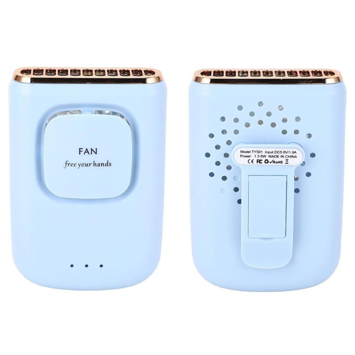 GENERICO - Ventilador De Cuello Colgante Portátil Recargable