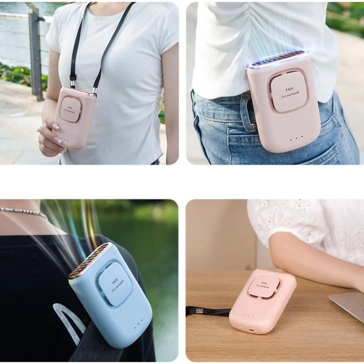 GENERICO - Ventilador De Cuello Colgante Portátil Recargable