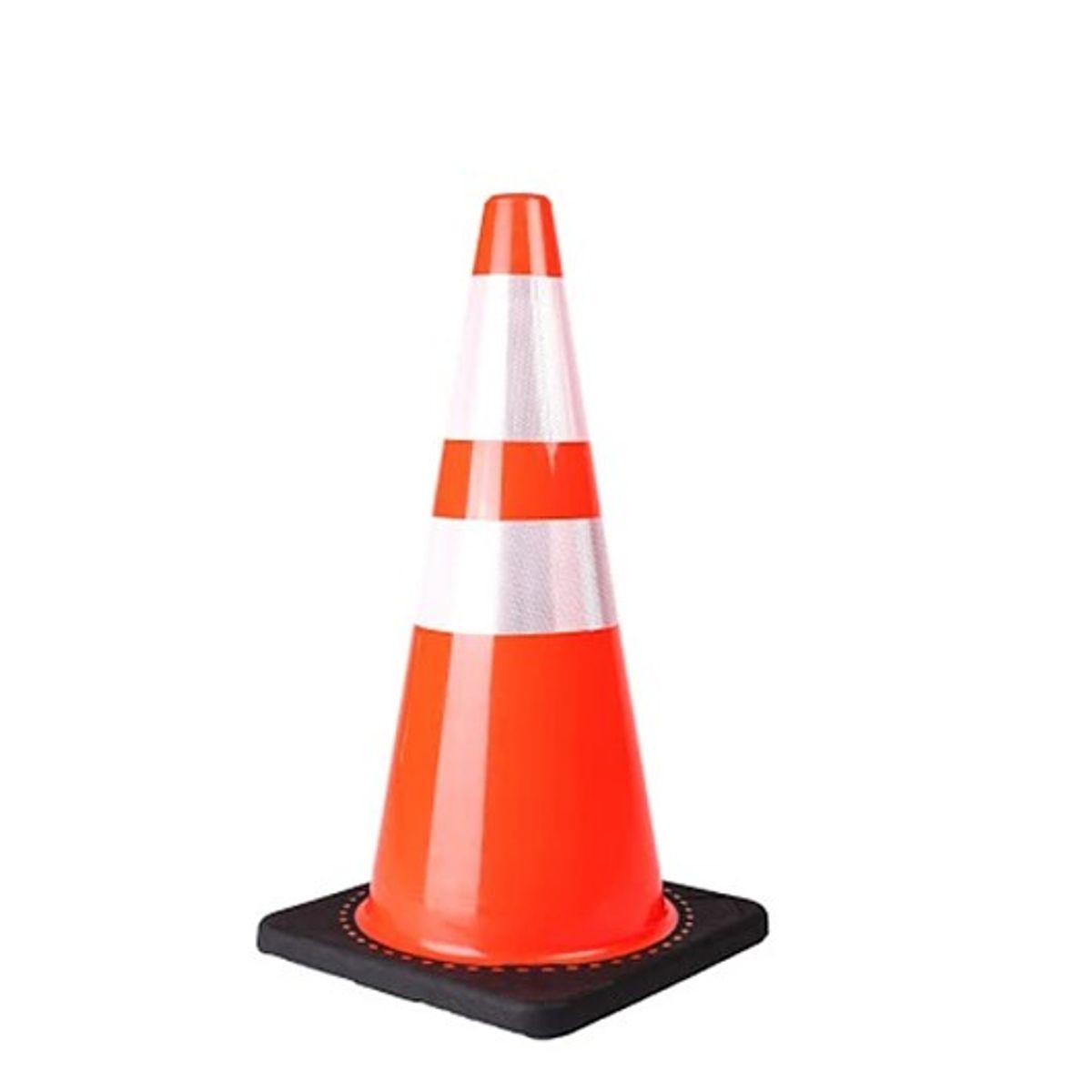 VORTEX - Cono de señalización 70 cm Naranjo con Base Negra